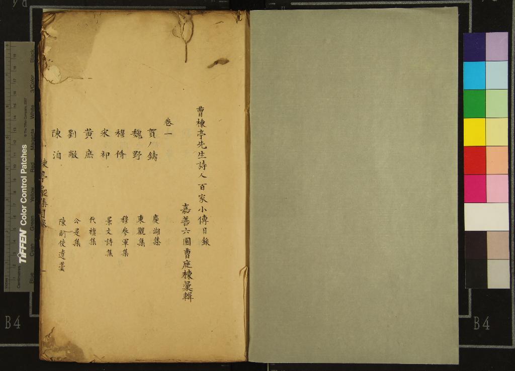 《曹楝亭先生彙集二卷》作者：(清)清曹廷棟彙輯  抄本  PDF下载-汉笺公版书